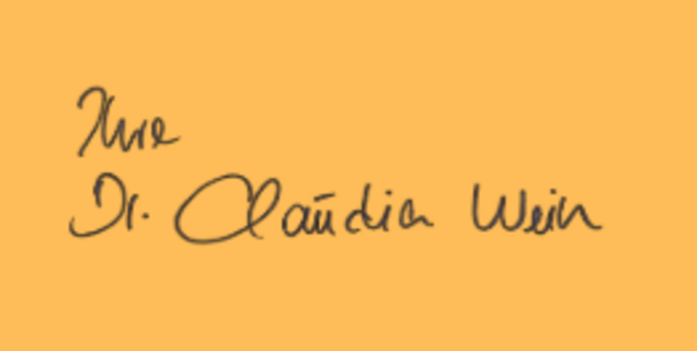 Unterschrift Claudia Wein